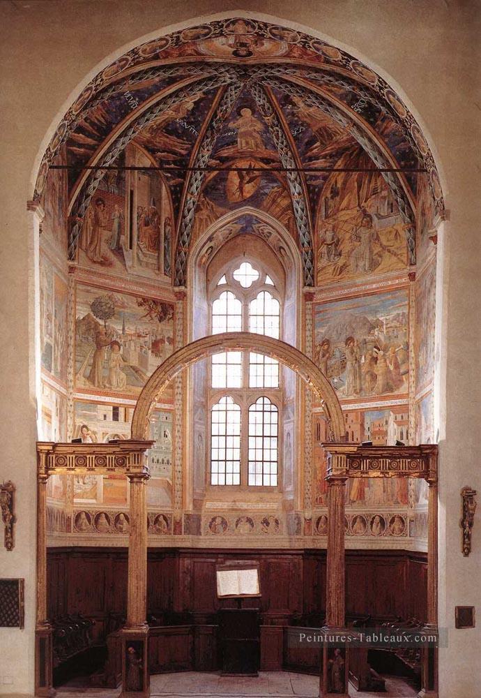 Vue de la chapelle absidiale principale Benozzo Gozzoli Peintures à l'huile